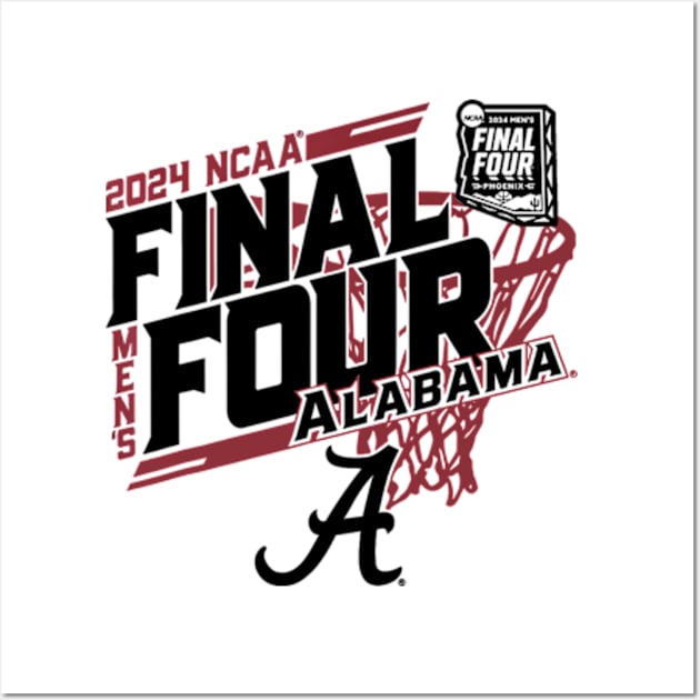 Alabama Crimson Tide Final Four 2024 March Madness Wall Art by YASSIN DESIGNER